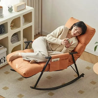 Rocking Chair Lazy Sofa Chairs Technology Cloth Chairs Adjustable Backrest Washable Relaxation and Comfort Recliner Chair