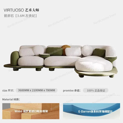 Light Luxury Italian Sofa Living Room Designer Unusual Adult High Quality Aesthetics Sofas Aesthetics Trendy Muebles Furniture