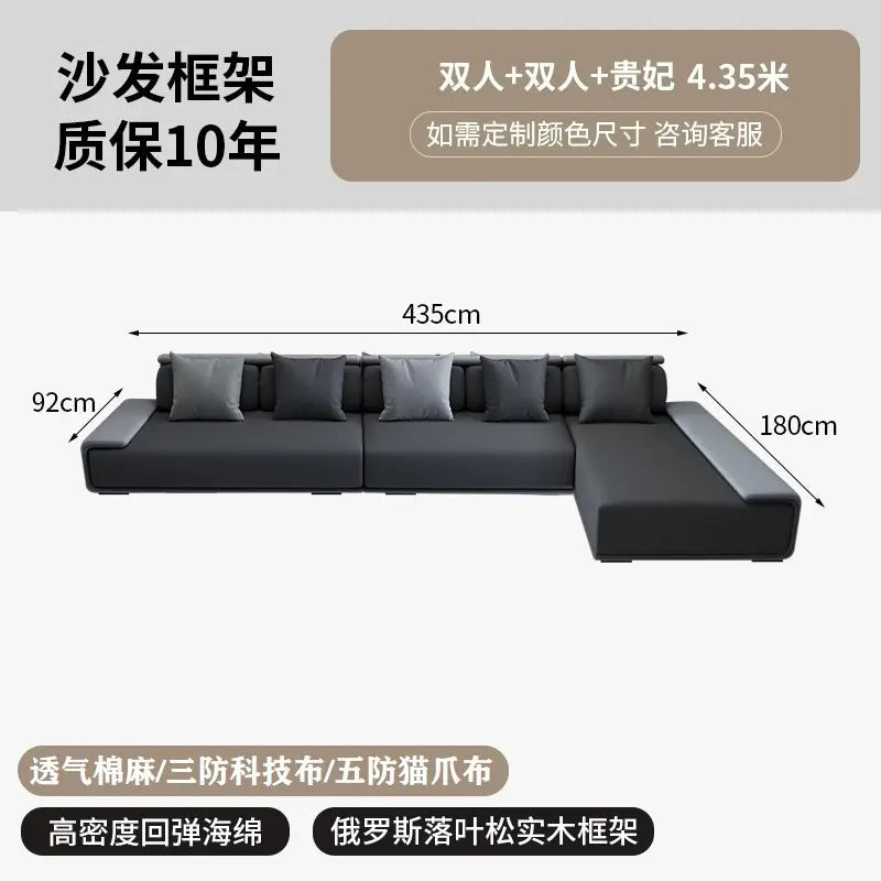 Nordic Living Room Sofas Recliner Minimalist Apartment Straight Sofas Fabric Comfortable Divani Da Soggiorno Home Furniture