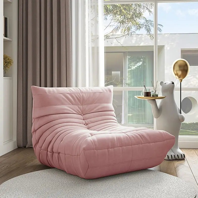Luxury living room sofa soft suede oversized chair lazy sofa modern living room net red caterpillar technology cloth sofa