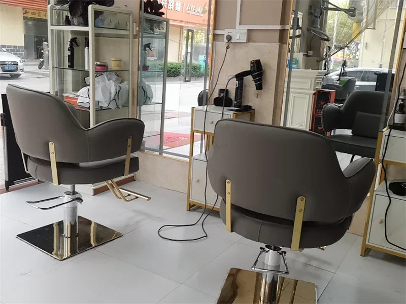 Luxury Barber Chairs Hair Salon Special Liftable Barber Chair Simple Salon Furniture Hairdressing Salon Chairs