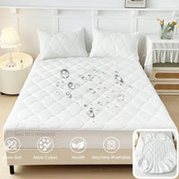 Fitted Bed Sheet Protector Breathable Waterproof Bedspreads Cover Anti-mite Anti-bacterial