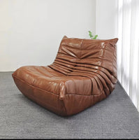 Oil wax caterpillar sofa, fashionable, high-end and atmospheric, luxurious decoration for living room, bedroom, hotel