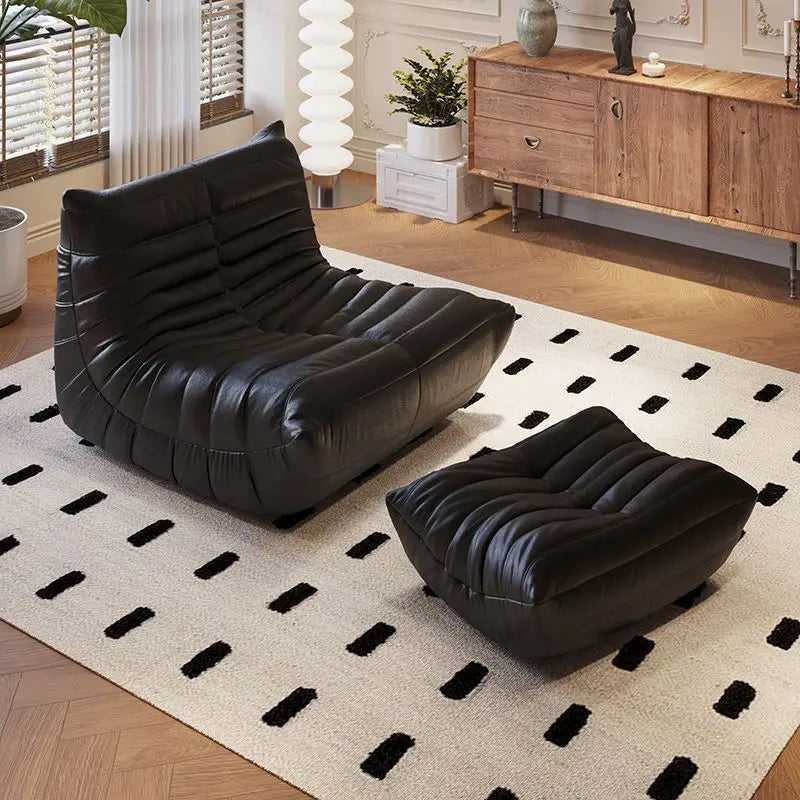 Lazy sofa, togo caterpillar sofa, light luxury, simple Internet celebrity creative chair, suede freehand space recliner