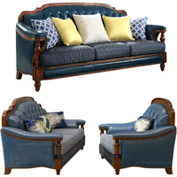 American sofa apartment small apartment living room sofa American solid wood