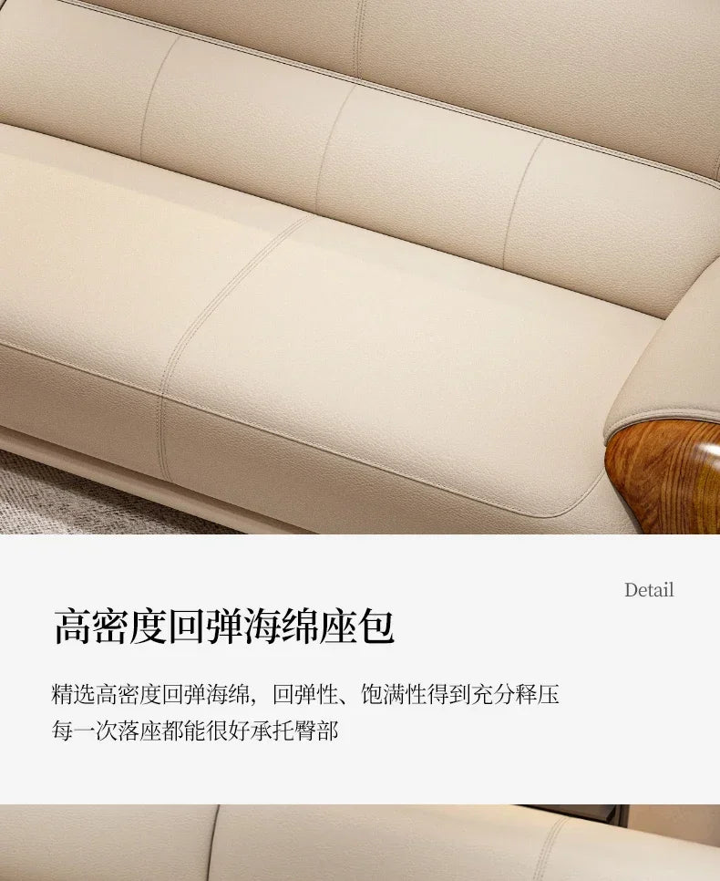 Luxury Modern Straight row sofa living room leather sofa set furniture room set sofas Designer Office couch set Canape Salon