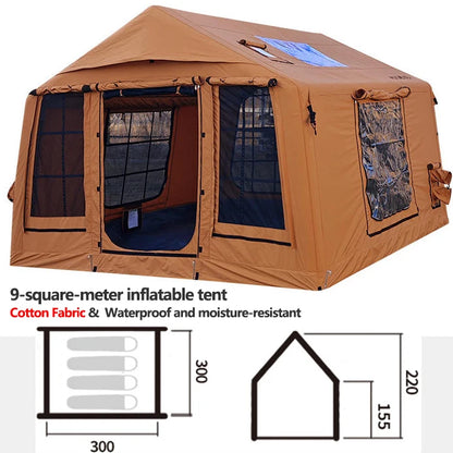 Outdoor Camping Tents for 3-4 People Fully Automatic Inflatable Marquee TC Cotton Camping Site Stargaze Canopies Canvas Marquee