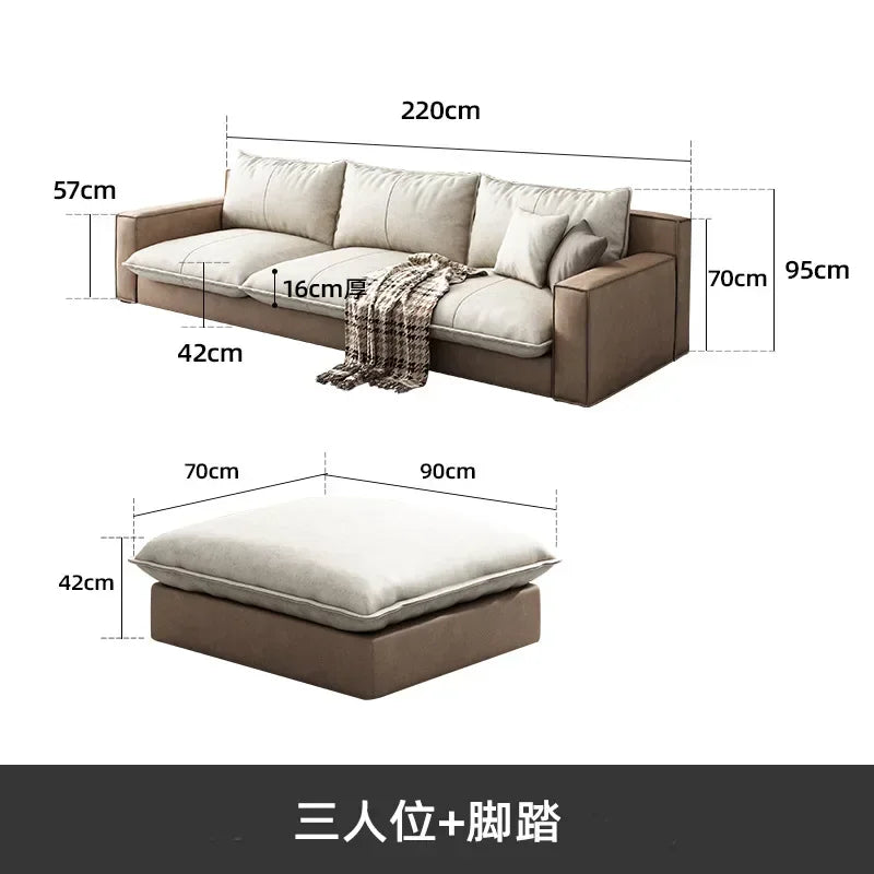 Fabric Sofa Modern Minimalist  Personality Chaise Sofa  Living Room Furniture