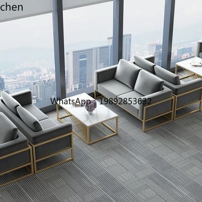Lobby Sofa Chair Leisure Rest Area Meeting Reception Booth Sofa Table and Chair