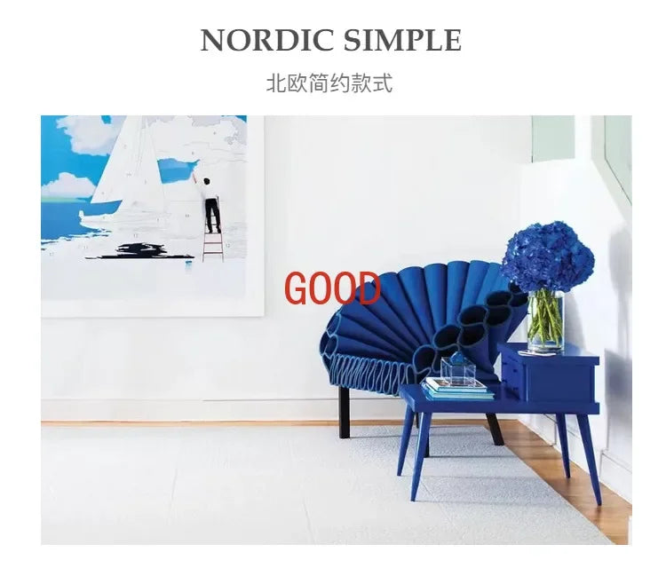 Nordic minimalist living room special-shaped single sofa chair
