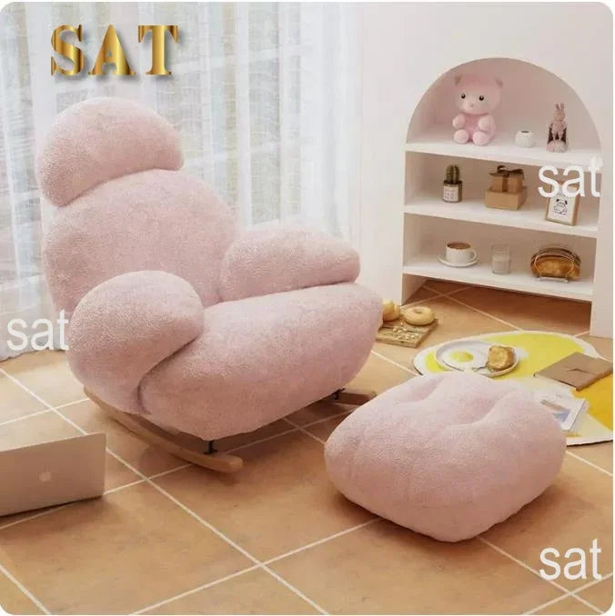 -Big White pink Brown Grey Couch Sleep Bedroom Single Rocking Chair Balcony Lounge Sofa