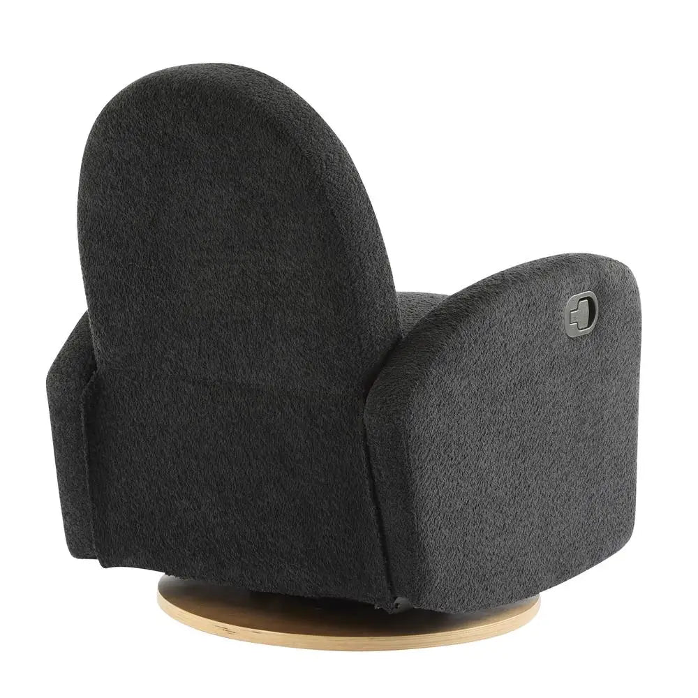 Christopher Knight Home Black Swivel Glider Recliner Chair 360 Rocker Solid Wood Base Easy Assembly