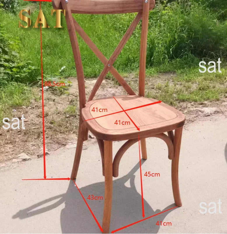 Outdoor Pine Wood Antique Color Folding Farm Dinning Table for Wedding
