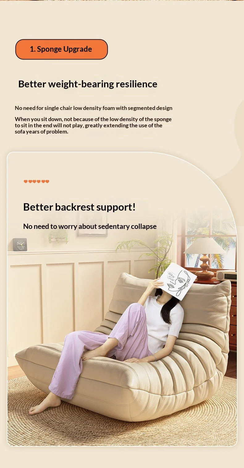 Lazy Sofa Reclining Sleeping Bedroom Small Sofa Bedside Tatami Leisure Chair Living Room Sofa