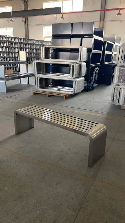 Banc de jardin en bois en métal résistant aux intempéries, banc de pelouse de Patio de parc, siège extérieur en acier