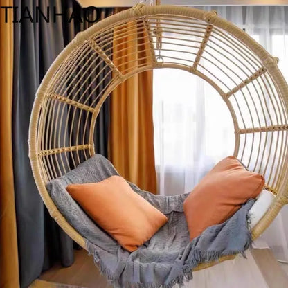 Interior and exterior swings for household balcony hammock outdoor imitation rattan chair round cradle chair hanging chair