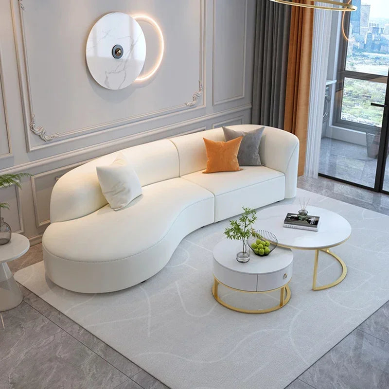 Leisure Style Christmas Nordic Style Sofa 3 Seater Foam Sponge Floor Module Couch Sectional  Canape Salon Living Room Furniture