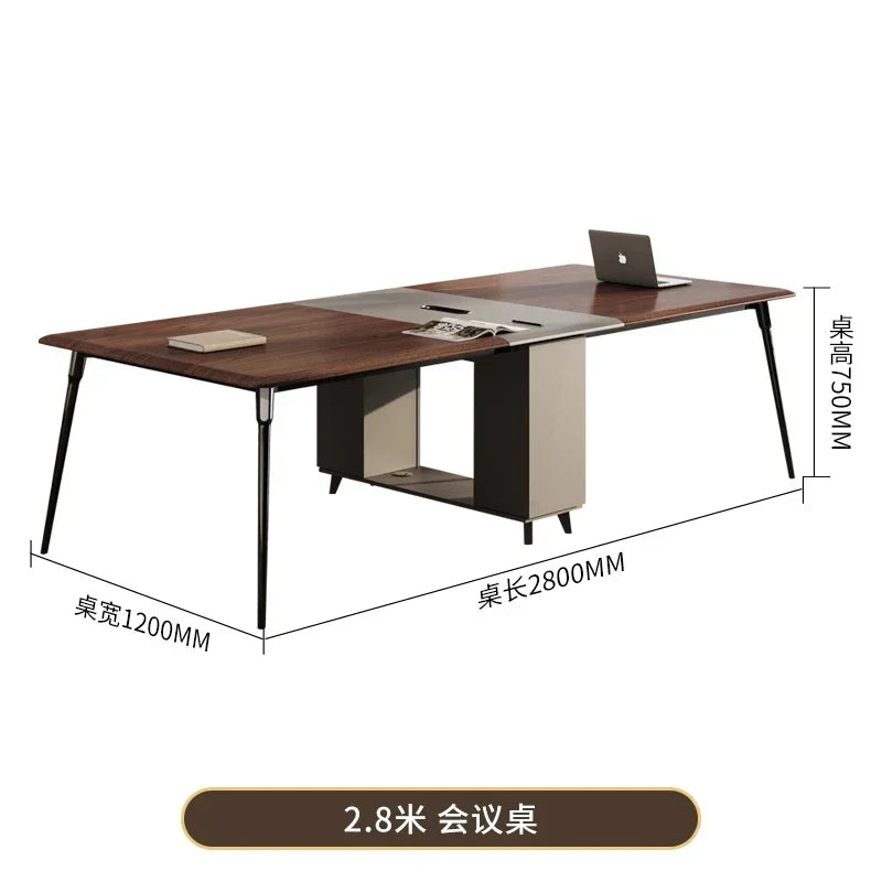 Filing Cabinet Luxury Large Computer Tables Modern Minimalist Executive Manager President Table Office Combination Furniture