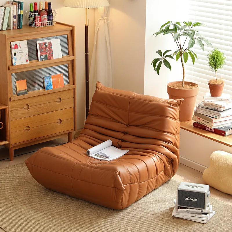 Lazy sofa single leisure chair modern simple technology leather ins