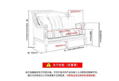 European Living Room Sofa Elegant Loveseat Wooden Modern Luxury Lounge Sofa Puffs Modular Wooden Canape Salon Furniture Home