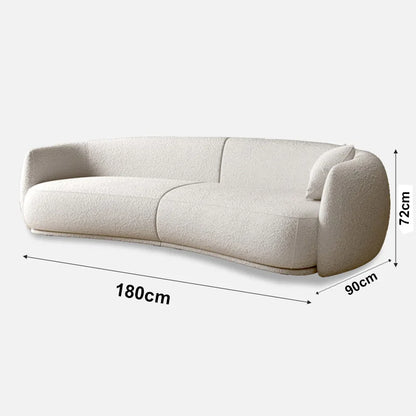 Nordic Minimalist Soft Lambswool Sofa Comfy Elegant 2/3/4-Seater Couch for Small Apartment Office Modern Home Living Room Sofas