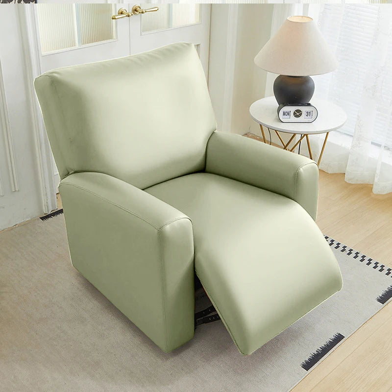 Pu Leather Recliner Sofa Cover Highly Elastic Slipcover for 1 Seater Reclining Armchair Stretch Furniture Protector Home Decor