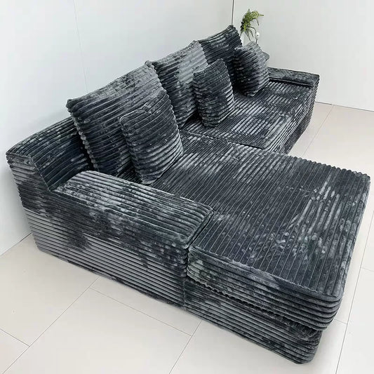 Wholesale Modern Living Room Furniture L-Shaped Compression Sofa Bed Combination