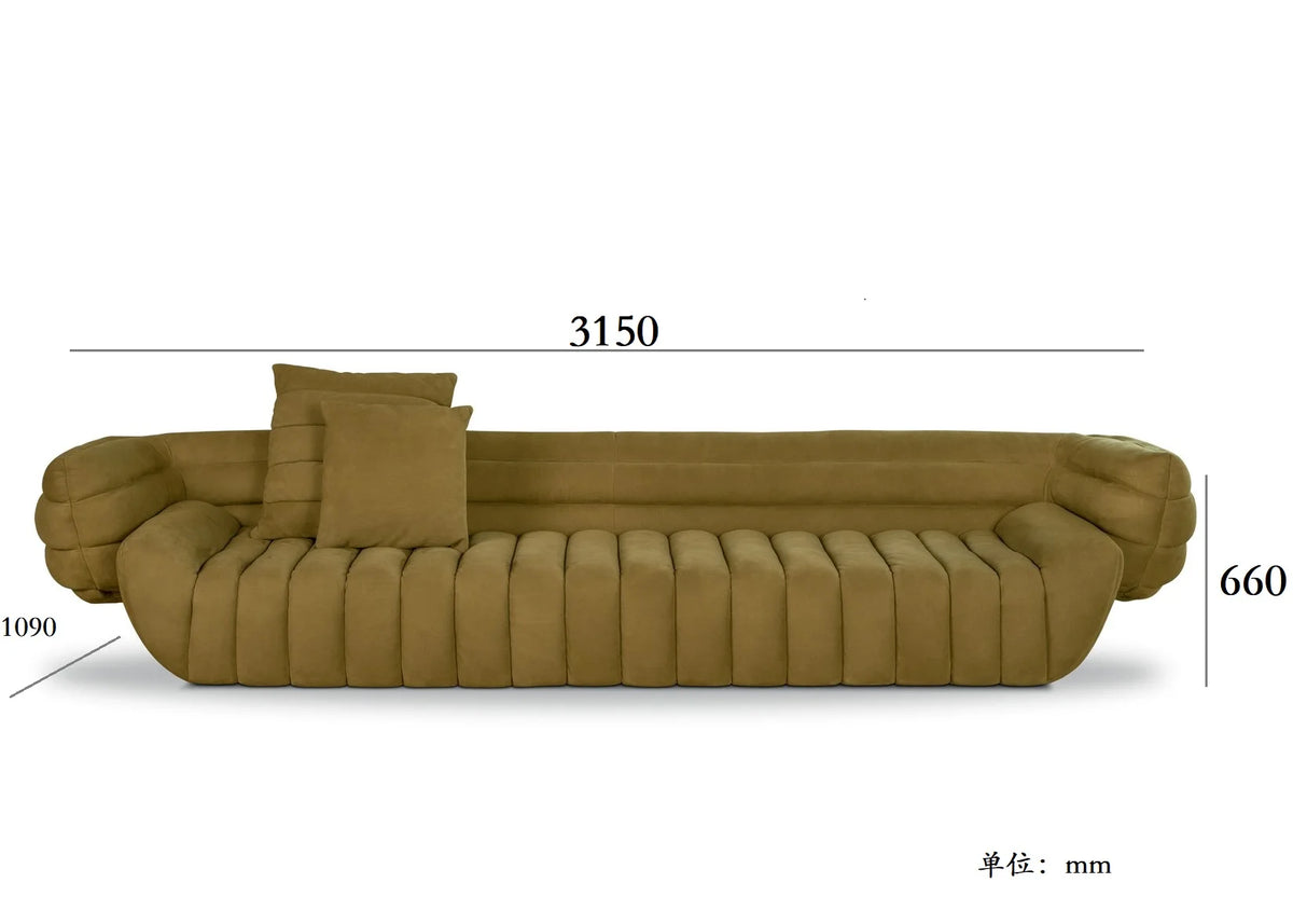 Living Room Home Furniture Italian Modern Design Sofa for Four Nordic Style Velvet Fabric Sofa Set