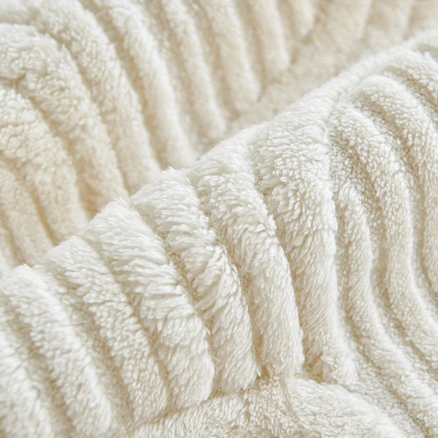1pc Velvet Sofa Cover Crream Style Striped Sofa Towel Non-slip Sofa Cushion Cover Couch Protector Covers Home Decor