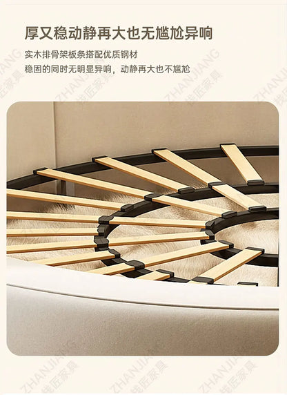 Round Confortable Bed Aesthetics Quality King Size Apartment Unique Bed Frame Modern Wedding Cama De Casal Bedroom Furniture