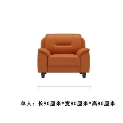 Double sofa small apartment modern living room leather leather sofa sofa three-person cowhide simple