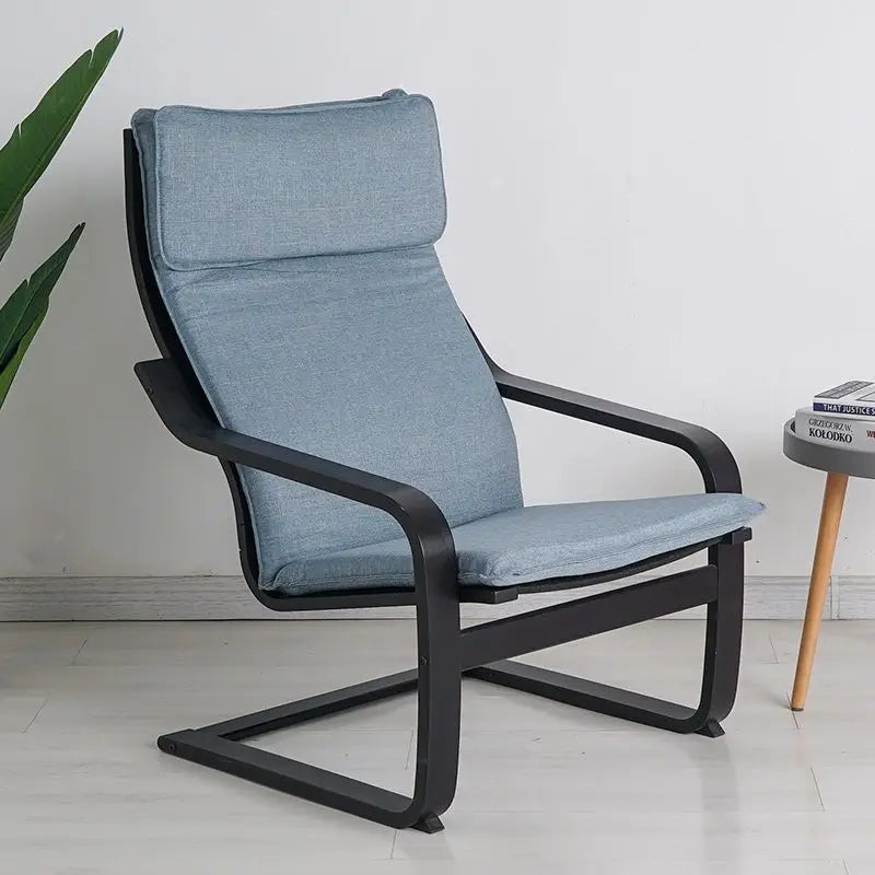 Nordic Lounge Chair - Solid Wood Armrest Recliner for Balcony & Nursery