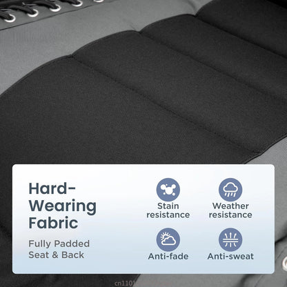 PHI VILLA XXL Oversized Padded Zero Gravity Chair, Foldable Patio Recliner, 30" Wide Seat Anti Gravity Lounger with Cup Holder,