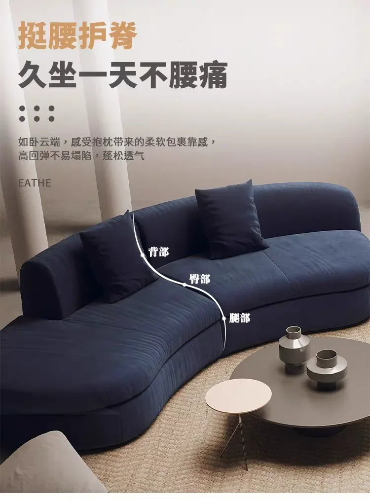 Semicircular curved sofa living room light luxury modern designer fabric sofa hotel B & B02A