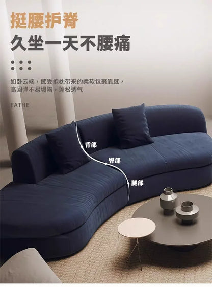 Semicircular curved sofa living room light luxury modern designer fabric sofa hotel B & B02A