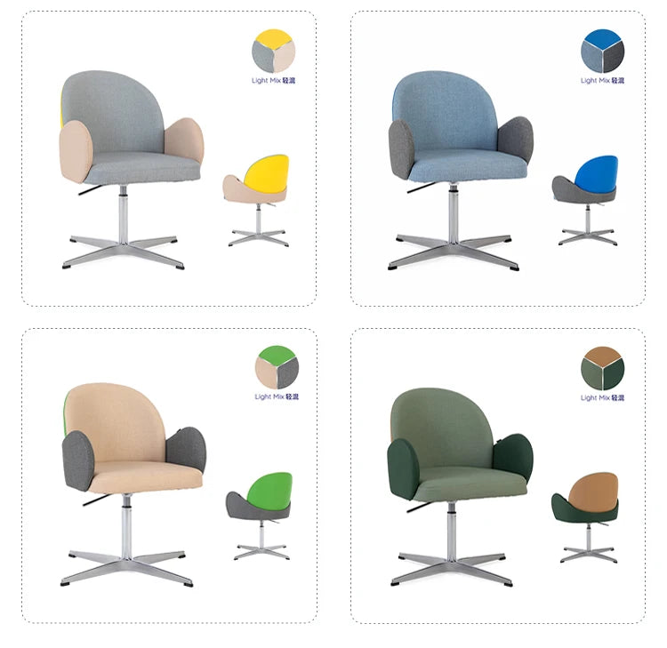 Roller Armrest Office Chair Yellow Soft Modern Study High Swivel Office Chair Ergonomic Relaxing Silla De Escritorio Furniture