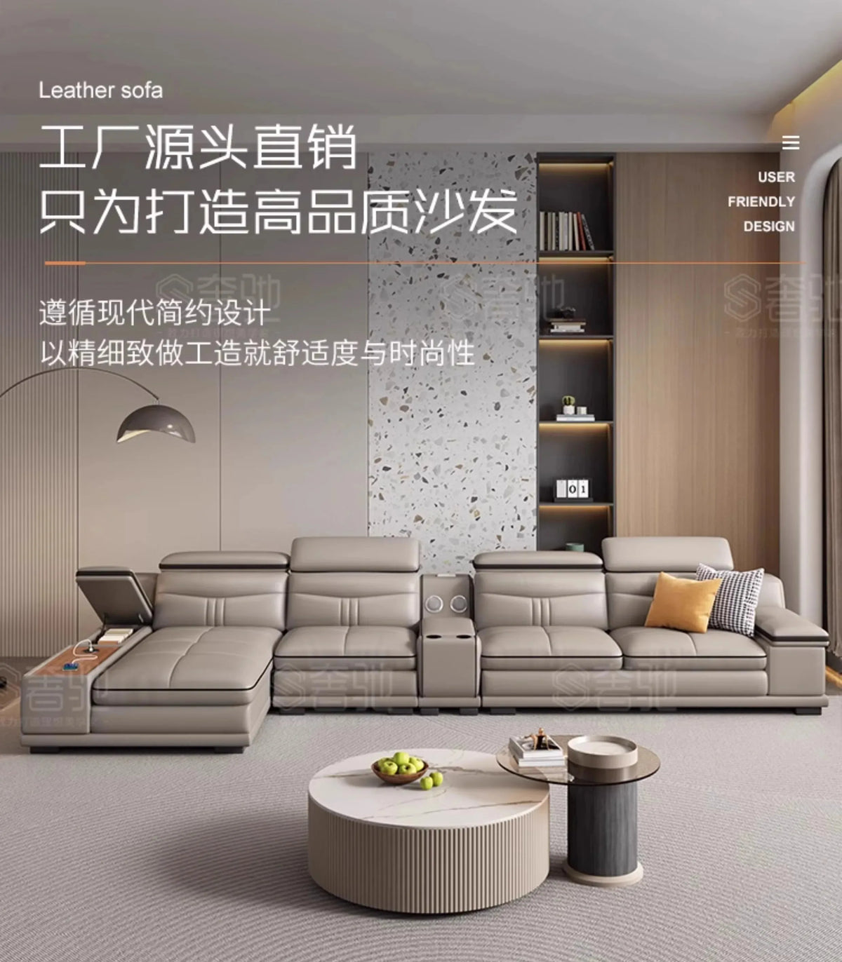 Cozy Genuine Leather Sofas Fancy Living Room Reclining Italian Sofa Modern Luxury Divani Da Soggiorno Apartment Furniture