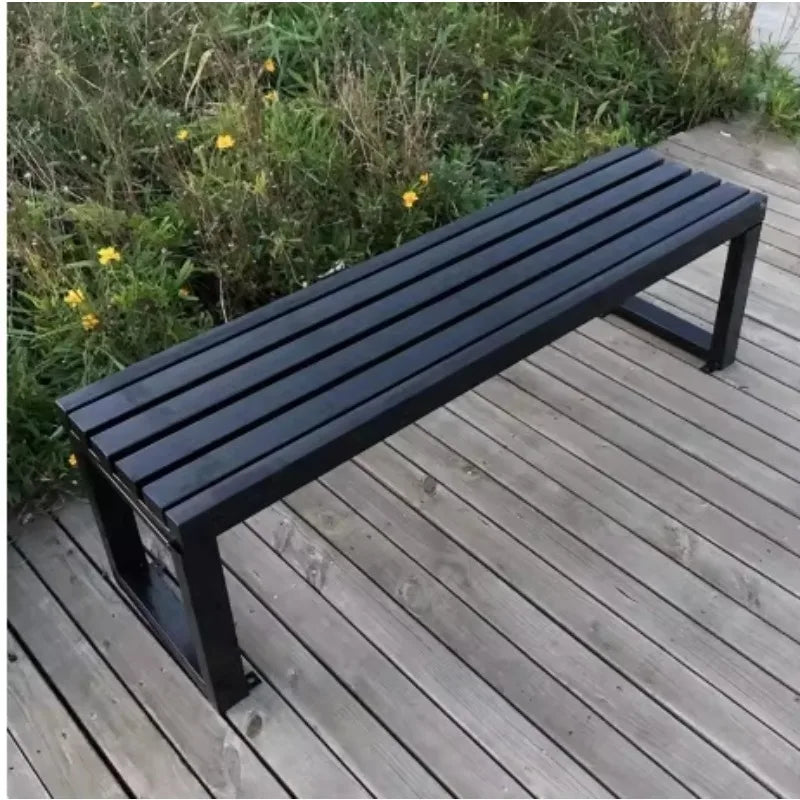 Banc extérieur de luxe pour hôtels modernes, jardins, patios, parcs, siège métallique imperméable et résistant au soleil pour les écoles et les hôpitaux