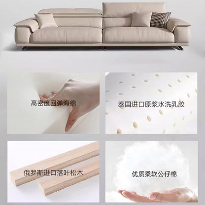 Decoration Genuine Leather Italian Living Room Sofa Luxury Lounge Designer Minimalist Sofas home Modern Family Muebles Furniture