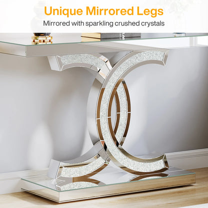 Tribesigns Gold Entryway Table, Modern 39-Inch Console Faux Marble Narrow Wood Sofa with Geometric Metal Legs