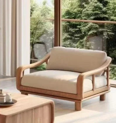 A couch Minimalistic Wooden Sofa Stools Recliners Modern 3 Seater Lazy Living Room Couch Lounge Mini China Sofas Camas Furniture
