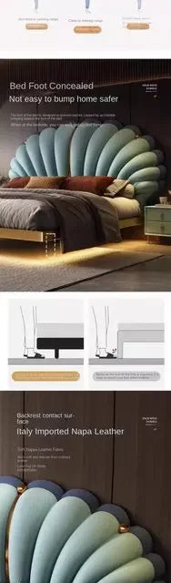 Double Bedroom Double Bed Waterproof Italian Luxury Frames Double Bed Platform Wooden Modern Designer Muebles Unique Furniture