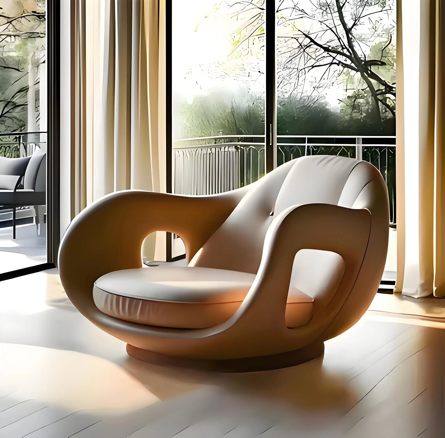 Modern Comfortable Lazy Solid Wood Sofa Chair Designer  Room Soft Decoration Living Room Leisure Armrest Lounge Chair