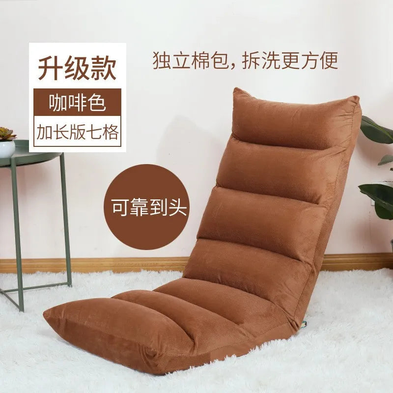 Hot Sale Adjustable Lazy Lounger Sofa Tatami Foldable Lounge Chair Floor Balcony Bay Window Leisure Long Sofa Bed Back Chair