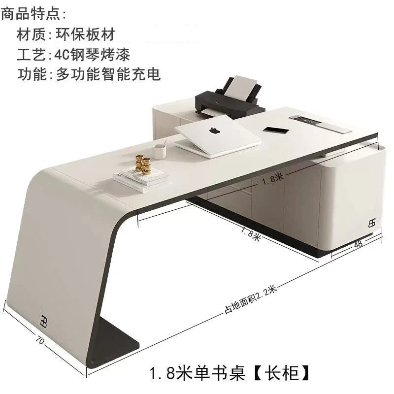 Table Bureau Blanc Mesas Gaming Tables Rotating Bookcase Office Furniture Offices Wood Desk Organizer Laptop Stand Room Desks