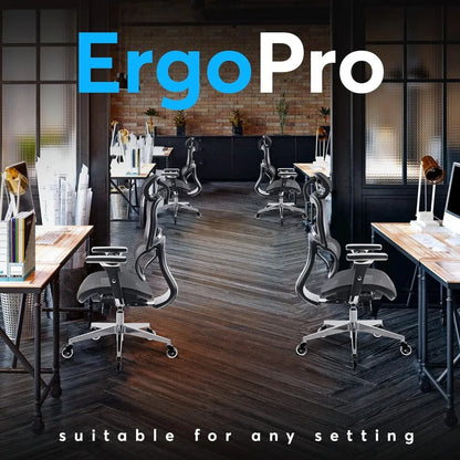 Ergonomic Office Chair with Adjustable Armrests, Lumbar Support, and Mesh Material