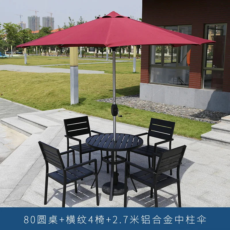 Outdoor parasol, villa cafe, milk tea shop, open-air dining bar, central column umbrella