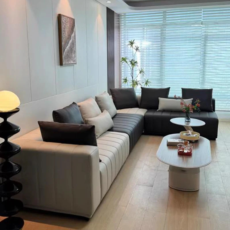 Floor Leather Living Room Sofas Couch Luxury Recliner Corner Pouf Living Room Sofas Lounge Bedroom Divano Postmodern Furniture