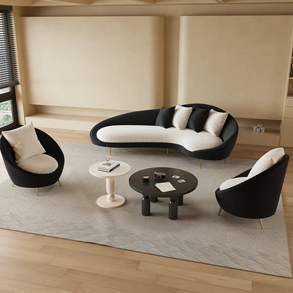Romantic Curved Sofa Simple European Creative Room Decor Unusual Lounge Living Room Sofas Trendy Romantic Muebles Furniture
