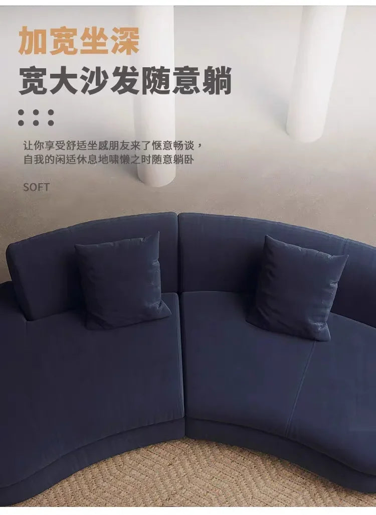 Semicircular curved sofa living room light luxury modern designer fabric sofa hotel B & B02A